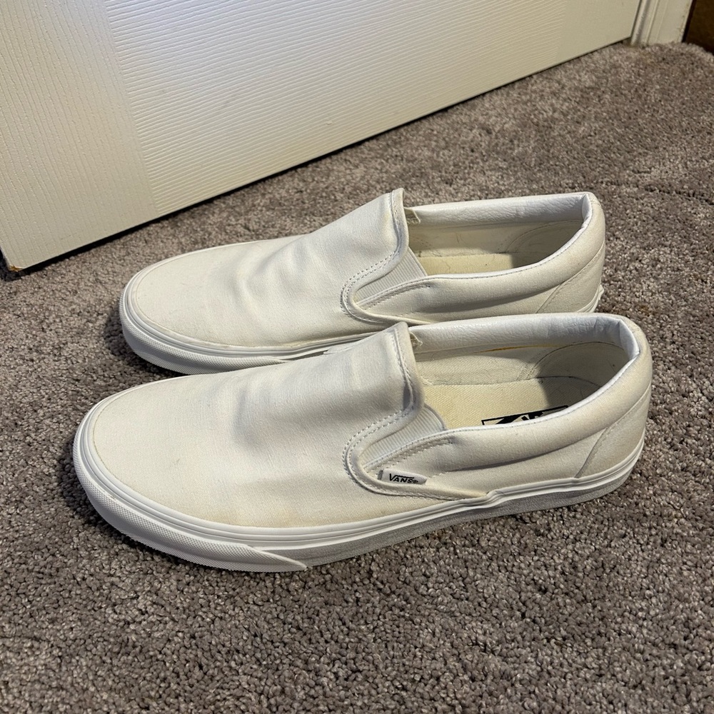 Vans Slip-On Shoes White Size Mens 10